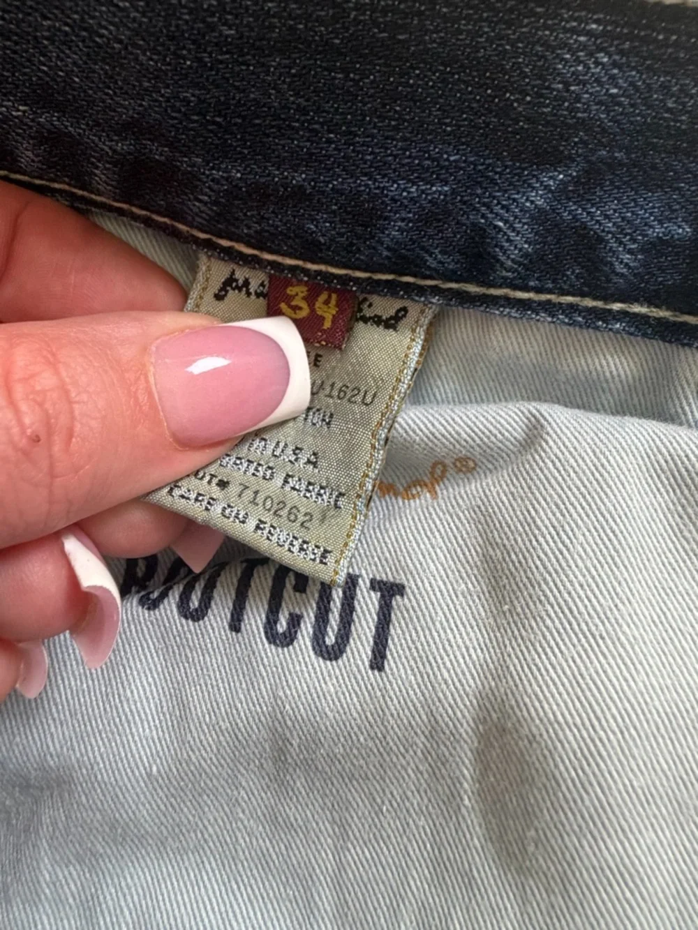 7 For All Mankind True Vintage Distressed Bootcut Low Rise Blue Denim Jeans - Picture 3 of 9